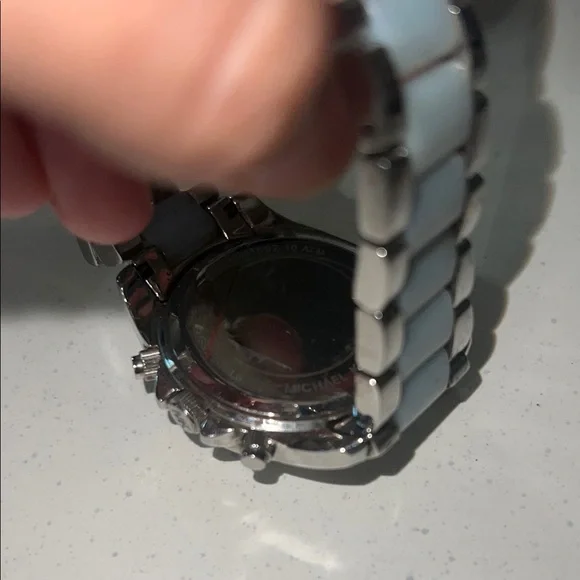 Michael Kors Blair Silver and Blue Watch - Picture 3 of 5